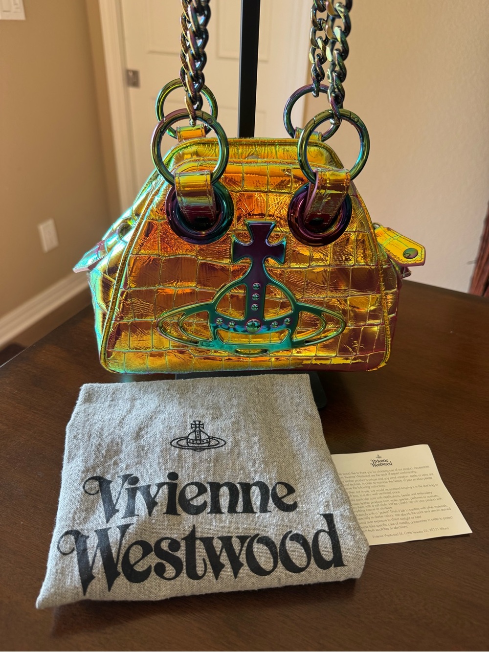 New Vivienne Westwood Orb Yasmine Holographic Purse - Picture 10 of 14